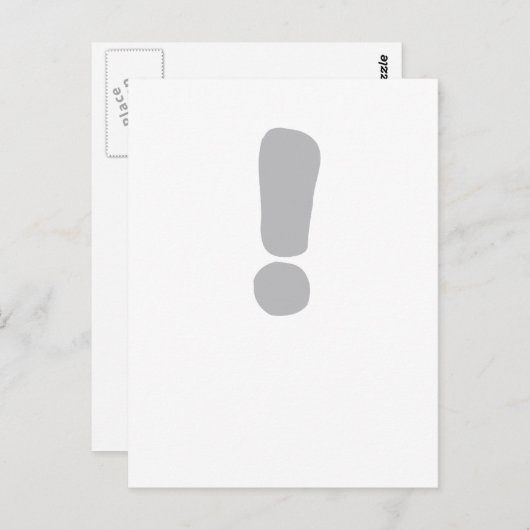 Ausrufezeichen ! postkarte (Vorne/Hinten)