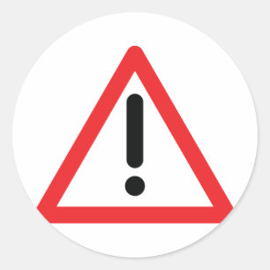 Ausrufezeichen Runder Aufkleber