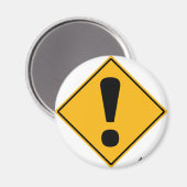 Ausrufezeichen Straße! Magnet (Vorderseite/Rückseite)