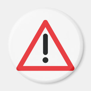 Ausrufezeichenverkehrsikone Magnet