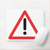 Ausrufezeichenverkehrsikone Mousepad (Mit Mouse)