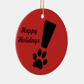 AUSRUFS-HUNDEtatze! Verzierung Keramik Ornament (Rechts)