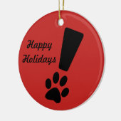 AUSRUFS-HUNDEtatze! Verzierung Keramik Ornament (Links)