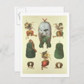 Ausrüstung für Falconry, von "Traite de Fauconneri Postkarte (Vorne/Hinten)