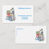 Ausrüstung für Kletterklubs Visitenkarte (Vorne/Hinten)