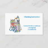 Ausrüstung für Kletterklubs Visitenkarte (Vorderseite)