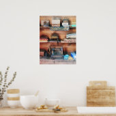 Ausrüstung und Nähmaschine Poster (Küche)