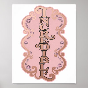 Aussage Gold UNGLAUBLICHE Aussage Design Poster