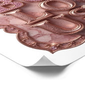 Aussage Pink FABULOUS Kundendesign Poster (Ecke)