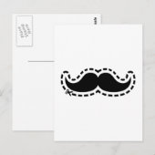Ausschaltung von Mustache Postkarte (Vorne/Hinten)