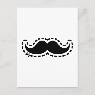 Ausschaltung von Mustache Postkarte