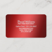 Ausscheider Visitenkarte (Rückseite)