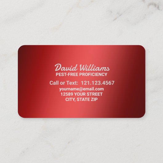 Ausscheider Visitenkarte (Rückseite)