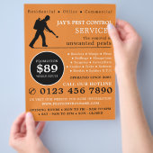 Ausscheider, Werbung für Schädlinge und Kontrollen Flyer (Hand)