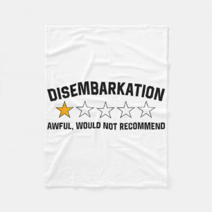 Ausschiffung Awful würde nicht empfehlen, lustiges Fleecedecke