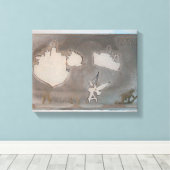 Ausschiffung K7 1986 Leinwand in gemischten Medien (Insitu (Holzboden))