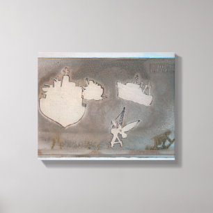 Ausschiffung K7 1986 Leinwand in gemischten Medien