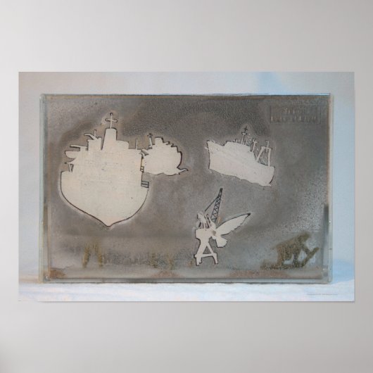 Ausschiffung K7 1986 Mixed-Media-Poster Poster (Vorne)