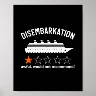Ausschiffung Scheußlich Würde Nicht Empfehlen Poster
