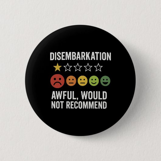 Ausschiffung - Schrecklich Würde Nicht Empfehlen 1 Button (Vorderseite)