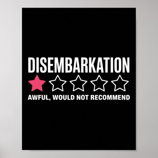 Ausschiffung Schrecklich Würde Nicht Empfehlen Lus Poster (Vorne)