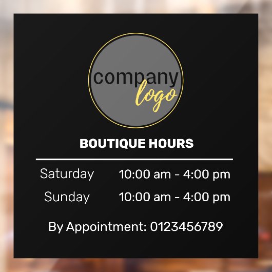 AUSSCHLIESSLICH KLEINE GESCHÄFTSSTUNDEN ERNENNUNG FENSTERAUFKLEBER (Blatt 2)