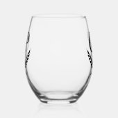 Ausschließliche Weingläser, mit Initialen personal Weinglas Ohne Stiel (Rechts)