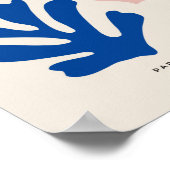 Ausschneiden Formen Blau Abstrakte Blätter und Son Poster (Ecke)