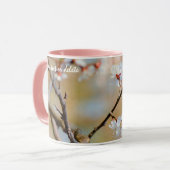 Ausschneiden japanischer Aprikosenblüten Tasse (Vorderseite Links)