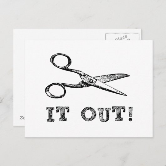 Ausschneiden Postkarte (Vorne/Hinten)