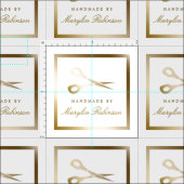 Ausschneiden und Nähen | Weißscheren und Goldscher Stoff (Kachel)