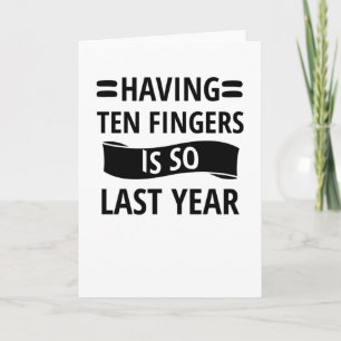 Ausschneiden von Amputierten Finger Amputee-Erholu Karte