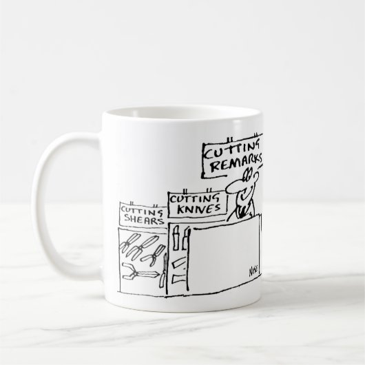 Ausschneiden von Bemerkungen in einem Hardware-Sto Kaffeetasse (Links)