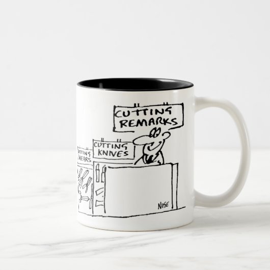 Ausschneiden von Bemerkungen in einem Hardware-Sto Zweifarbige Tasse (Rechts)