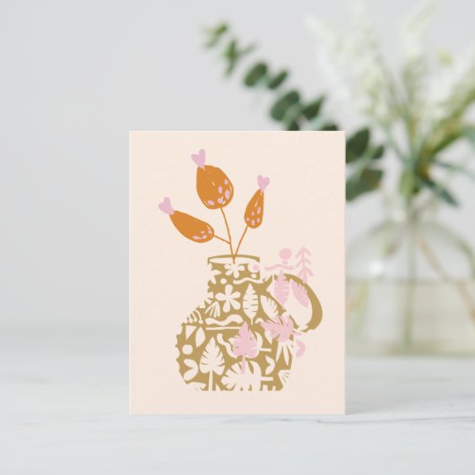 Ausschneiden von Blätter #Illustration #digitalart Postkarte (Stehend Vorderseite)