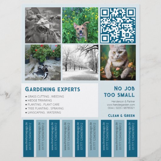 Ausschneiden von Flyer-Quadrat-Bilder Gartenarbeit Flyer (Vorne)