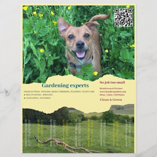 Ausschneiden von Flyer-Quadrat-Bilder Gartenarbeit Flyer (Vorne)