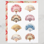 Ausschneiden von Rokoko Hand Fan (Vorne/Hinten)