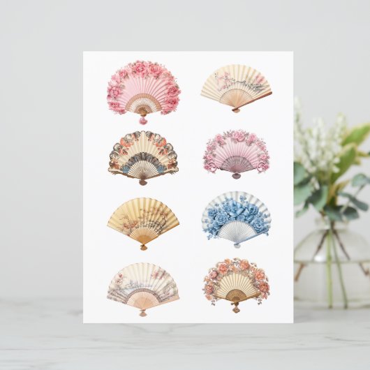 Ausschneiden von Rokoko Hand Fan (Stehend Vorderseite)