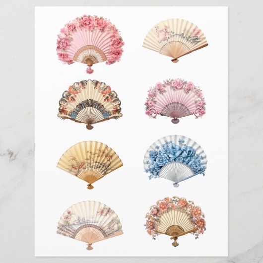 Ausschneiden von Rokoko Hand Fan (Vorderseite)