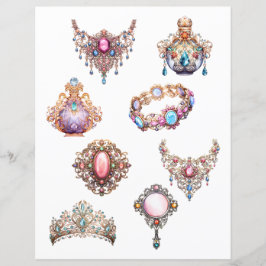 Ausschneiden von Rokoko Juwelen