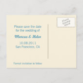 Ausschneiden von Scrapbook Save the Date Post Card Ankündigungspostkarte (Rückseite)