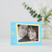 Ausschneiden von Scrapbook Save the Date Post Card Ankündigungspostkarte (Stehend Vorderseite)