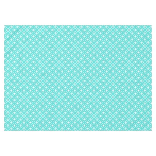 Ausschneiden Weiße Kreise auf der aquamarinen Seab Tischdecke (Vorderseite (Horizontal))