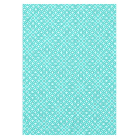 Ausschneiden Weiße Kreise auf der aquamarinen Seab Tischdecke (Vorderseite)