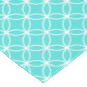 Ausschneiden Weiße Kreise auf der aquamarinen Seab Tischdecke (Schrägansicht)