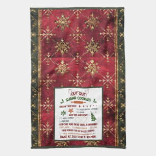 Ausschneiden Zucker Cookies Küchenwäsche Handtüche Geschirrtuch
