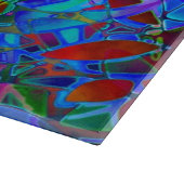 Ausschnitt-Brett-abstraktes beflecktes mit Schneidebrett (Ecke)