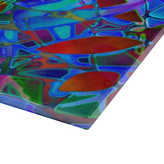 Ausschnitt-Brett-abstraktes beflecktes mit Schneidebrett (Ecke)