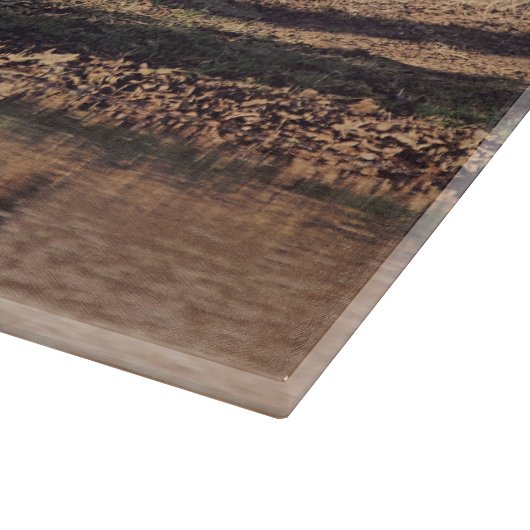 Ausschnitt-Brett-GlasWestern-Pferd Schneidebrett (Ecke)